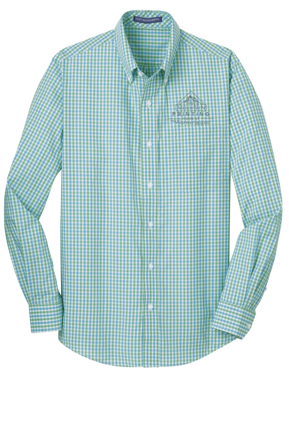 Variant Image for S654 - Port Authority® Long Sleeve Gingham Easy Care Shirt - LMP - 1 Color - Tone on Tone - Website Little Mountain Printing