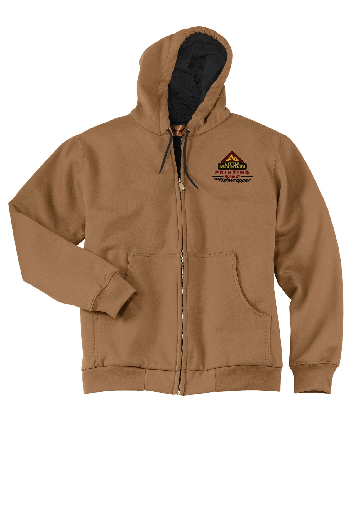 Variant Image for CS620  - CornerStone® - Heavyweight Full-Zip Hooded Sweatshirt with Thermal Lining - LMP - 3 Color - Maroon,Black,Gold - Website Little Mountain Printing