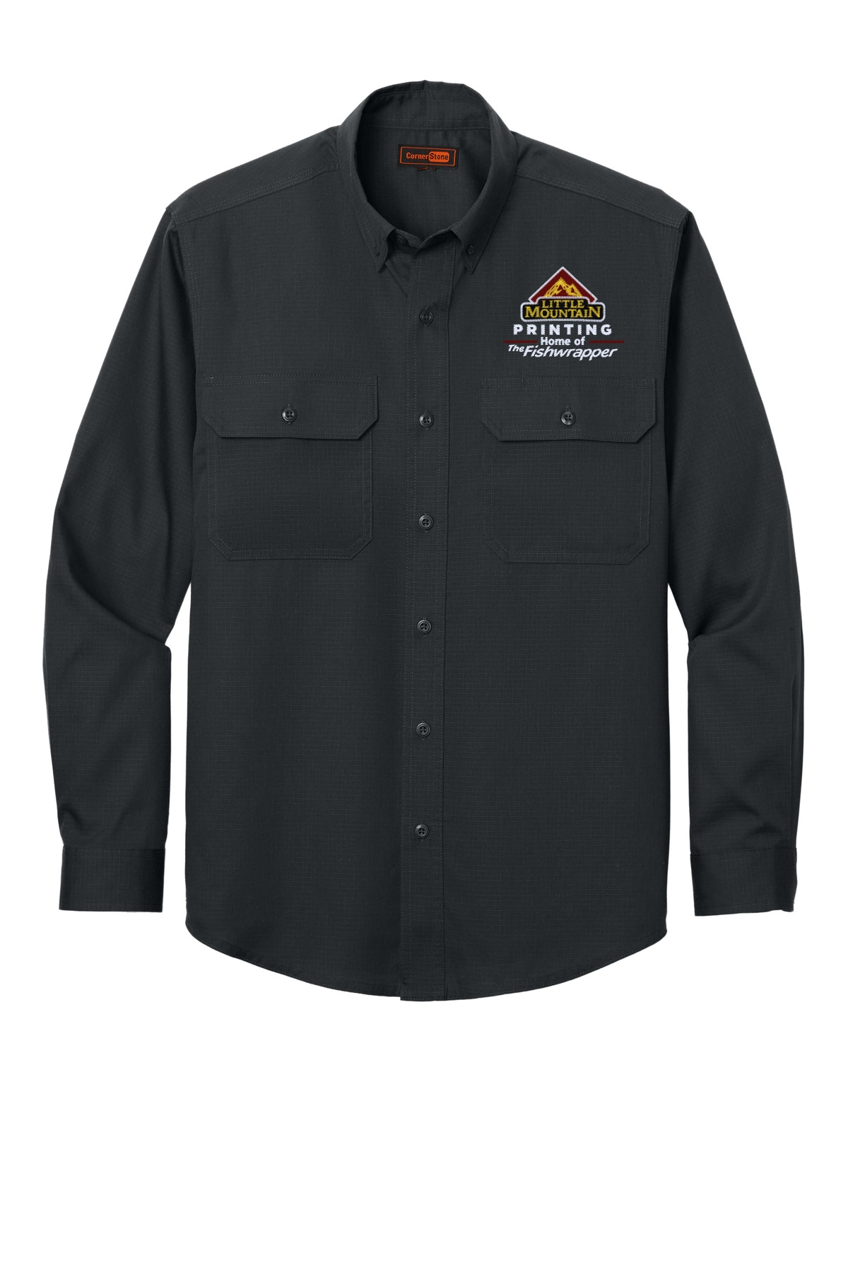 Variant Image for CSW174  - CornerStone® Long Sleeve Select Ripstop Shirt - LMP - 3 Color - Maroon,White,Gold - Website Little Mountain Printing