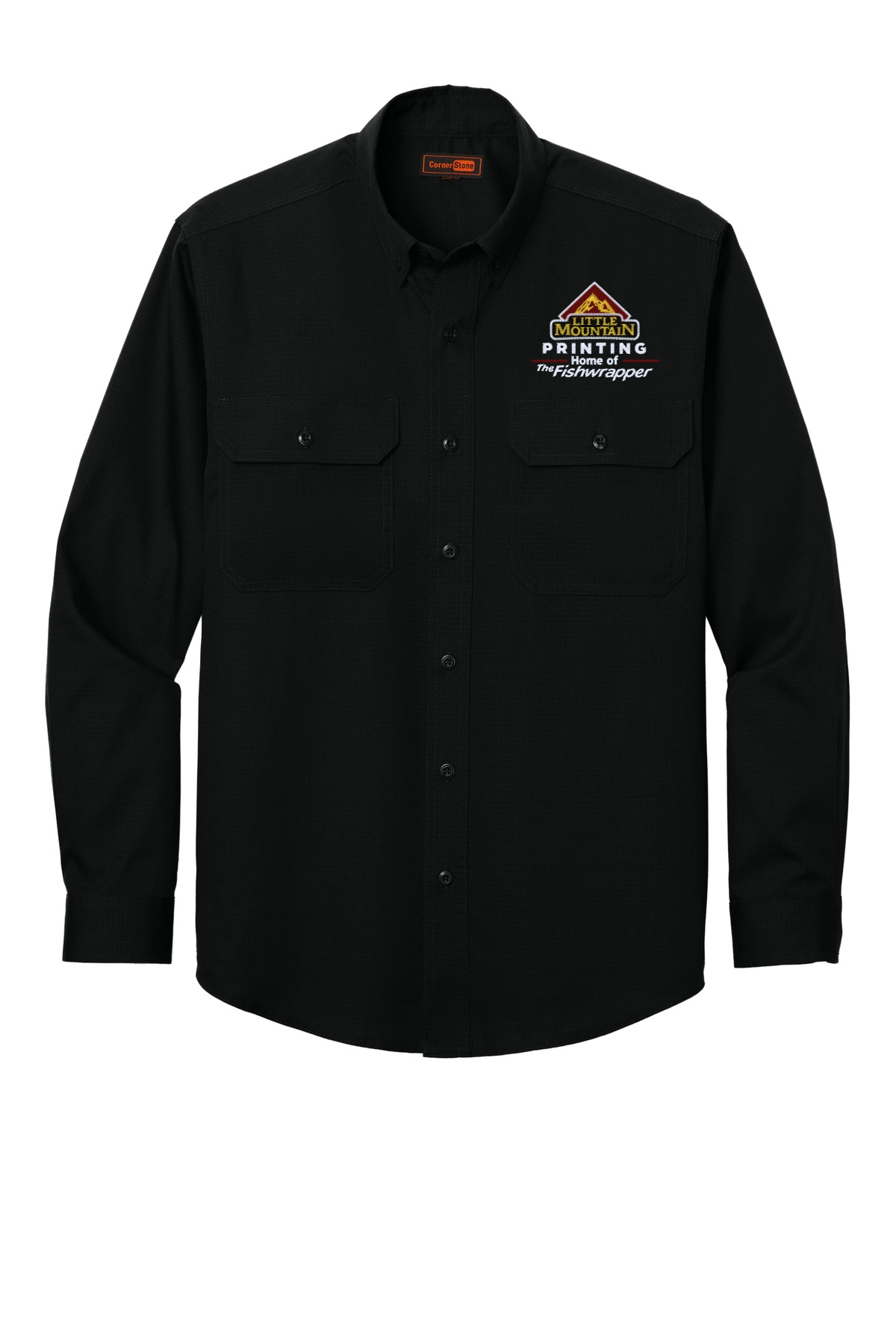 Variant Image for CSW174  - CornerStone® Long Sleeve Select Ripstop Shirt - LMP - 3 Color - Maroon,White,Gold - Website Little Mountain Printing