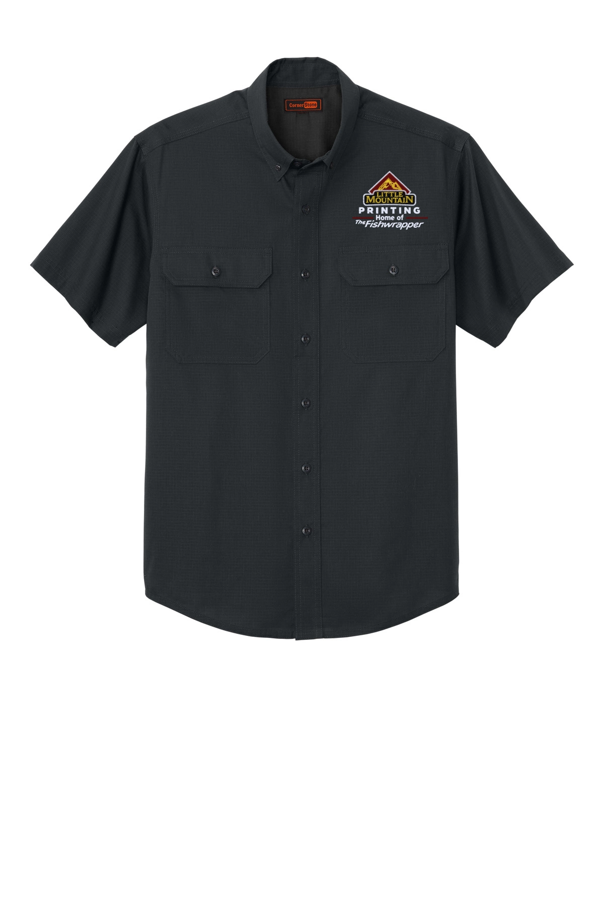 Variant Image for CSW175  - CornerStone® Short Sleeve Select Ripstop Shirt - LMP - 3 Color - Maroon,White,Gold - Website Little Mountain Printing