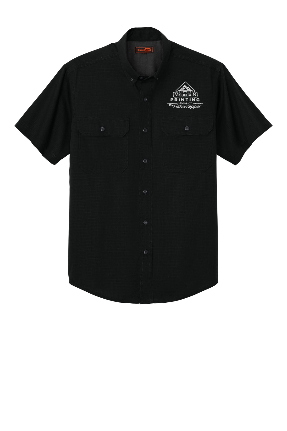 Variant Image for CSW175  - CornerStone® Short Sleeve Select Ripstop Shirt - LMP - 1 Color - White - Website Little Mountain Printing