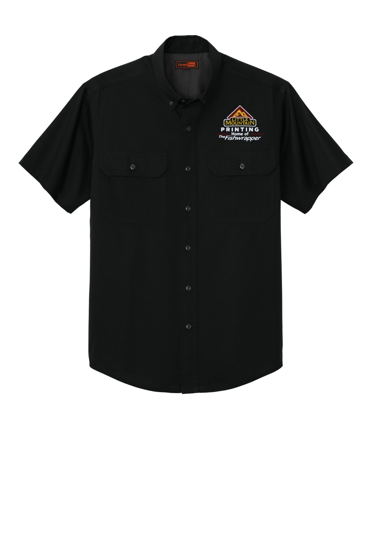 Variant Image for CSW175  - CornerStone® Short Sleeve Select Ripstop Shirt - LMP - 3 Color - Maroon,White,Gold - Website Little Mountain Printing