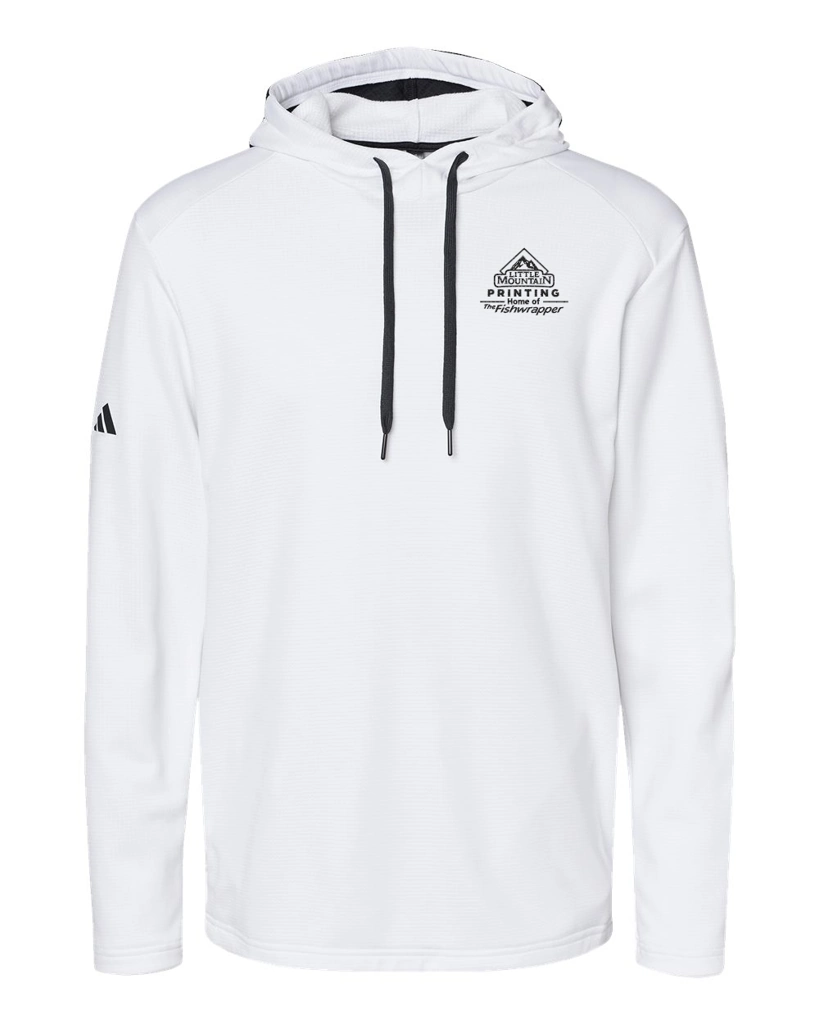 Variant Image for A530 - Adidas Men's Textured Mixed Media Hooded Sweatshirt  - LMP - 1 Color - Black - Website Little Mountain Printing