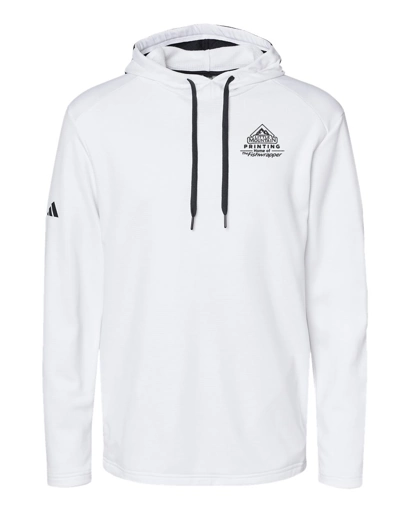 Variant Image for A530 - Adidas Men's Textured Mixed Media Hooded Sweatshirt  - LMP - 1 Color - Black - Website Little Mountain Printing