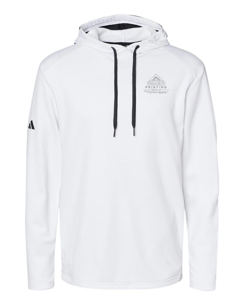 Variant Image for A530 - Adidas Men's Textured Mixed Media Hooded Sweatshirt  - LMP - 1 Color - Tone on Tone - Website Little Mountain Printing