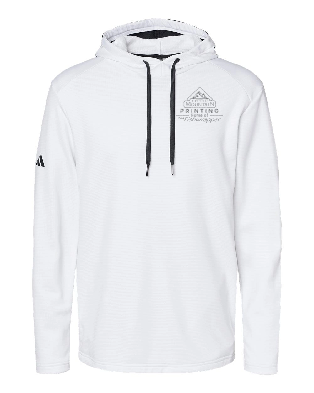 Variant Image for A530 - Adidas Men's Textured Mixed Media Hooded Sweatshirt  - LMP - 1 Color - Tone on Tone - Website Little Mountain Printing