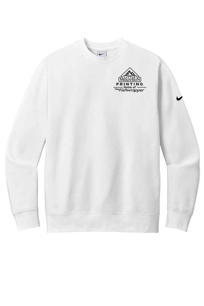 Variant Image for NKFD9863 - Nike Club Fleece Sleeve Swoosh Crew - LMP - 1 Color - Black - Website Little Mountain Printing