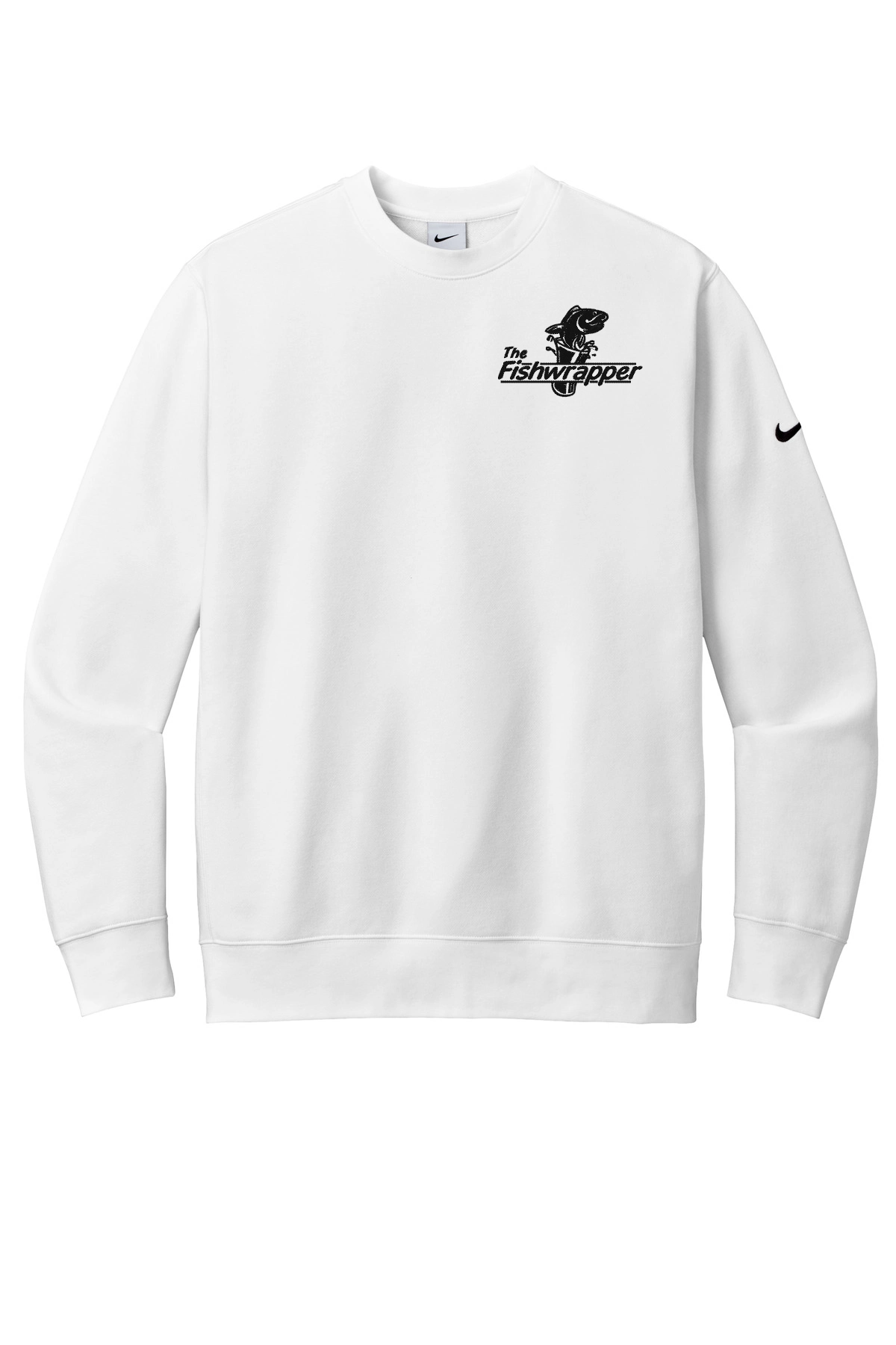 Variant Image for NKFD9863 - Nike Club Fleece Sleeve Swoosh Crew - FW - 1 Color Black - Website Little Mountain Printing