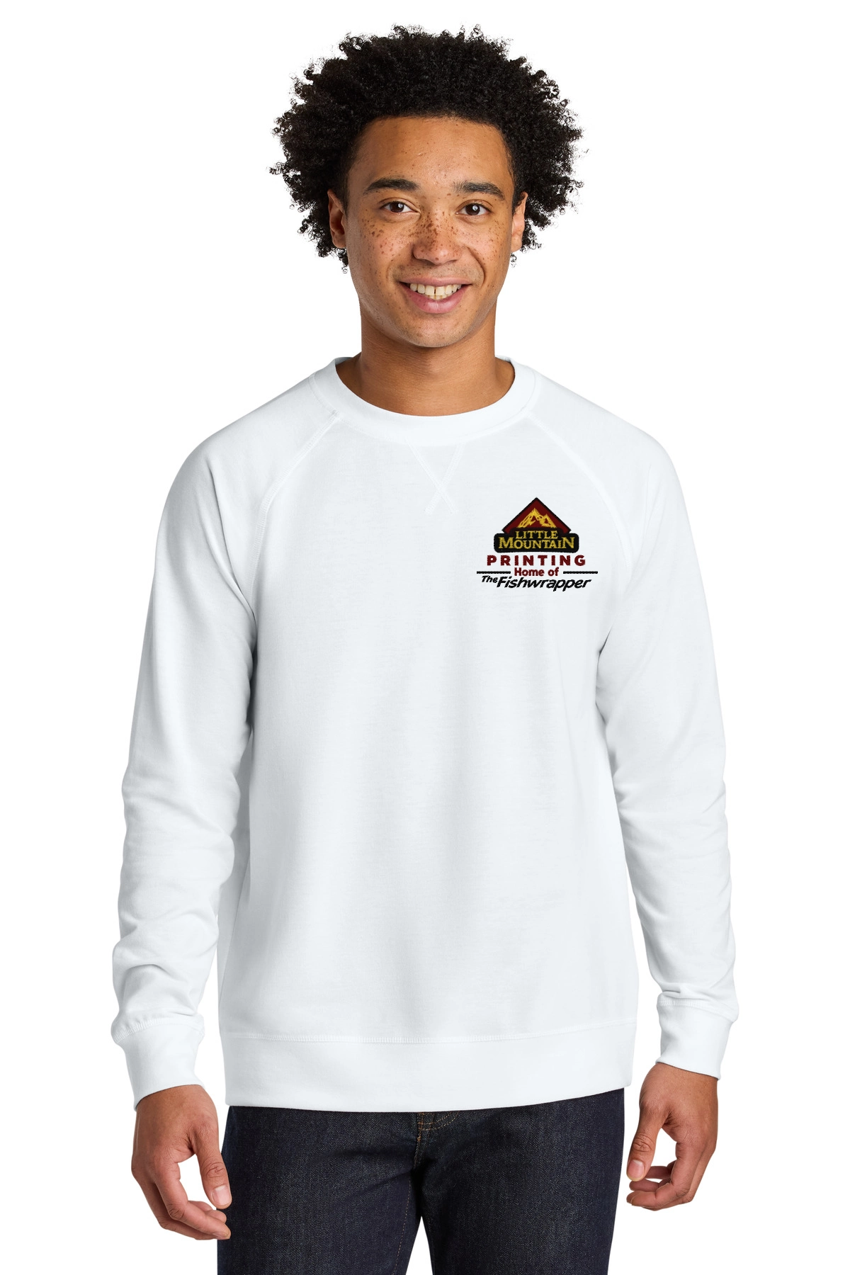 Variant Image for NL9000 - Next Level Apparel® Laguna Raglan Sweatshirt - LMP - 3-Color Black - Website Little Mountain Printing