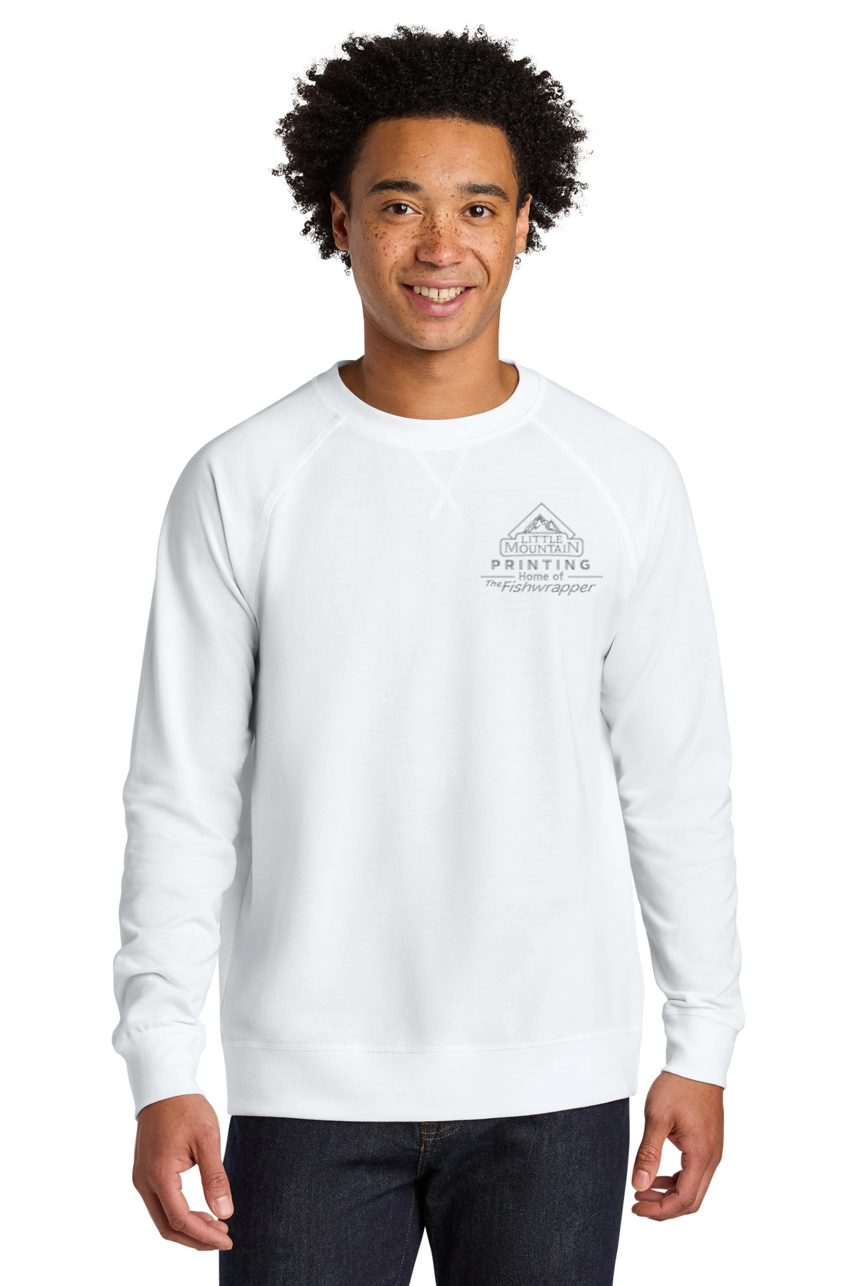 Variant Image for NL9000 - Next Level Apparel® Laguna Raglan Sweatshirt - LMP - 1 Color - Tone on Tone - Website Little Mountain Printing