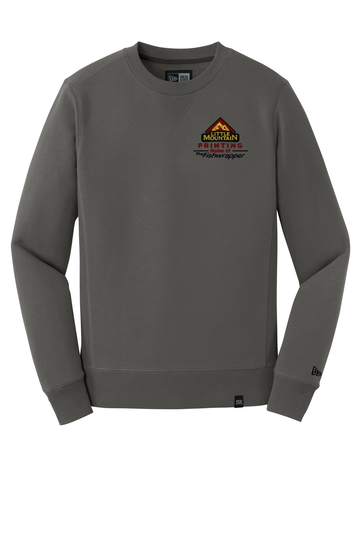 Variant Image for NEA501 - New Era® French Terry Crew - LMP - 3-Color Black - Website Little Mountain Printing