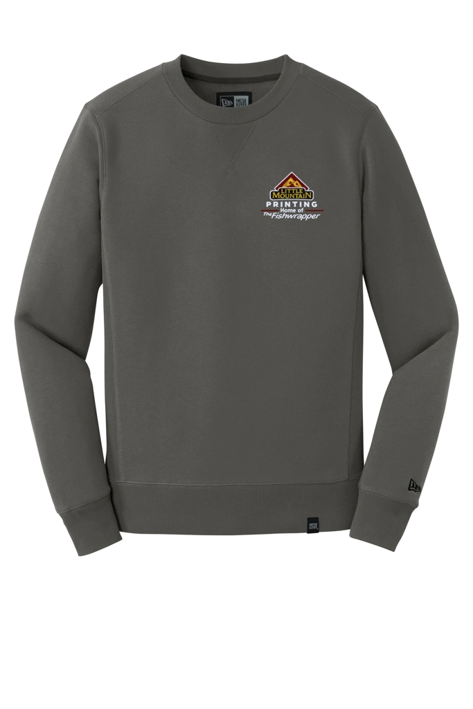 Variant Image for NEA501 - New Era® French Terry Crew - LMP - 3-Color White - Website Little Mountain Printing