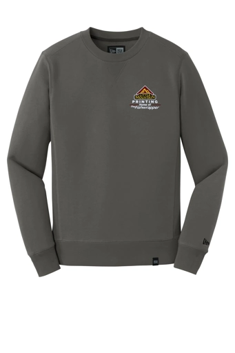 Variant Image for NEA501 - New Era® French Terry Crew - LMP - 3-Color White - Website Little Mountain Printing