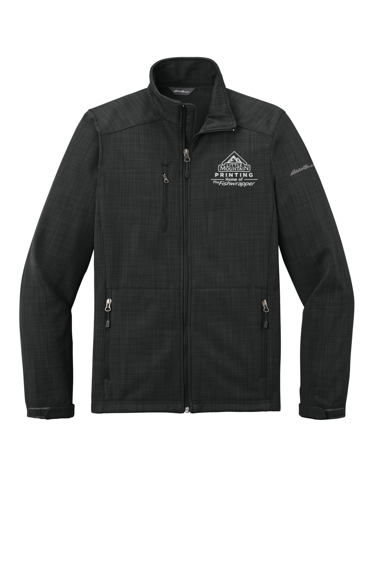 Variant Image for EB532 - Eddie Bauer® Shaded Crosshatch Soft Shell Jacket. - LMP - 1 Color - White - Website Little Mountain Printing