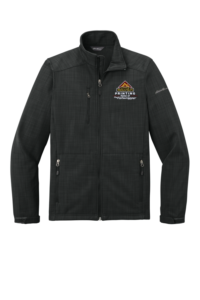 Variant Image for EB532 - Eddie Bauer® Shaded Crosshatch Soft Shell Jacket. - LMP - 3 Color - Maroon,White,Gold - Website Little Mountain Printing