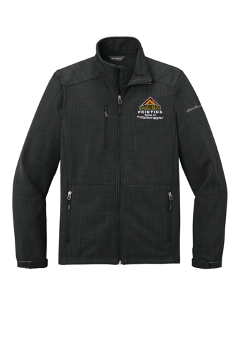 Variant Image for EB532 - Eddie Bauer® Shaded Crosshatch Soft Shell Jacket. - LMP - 3 Color - Maroon,White,Gold - Website Little Mountain Printing