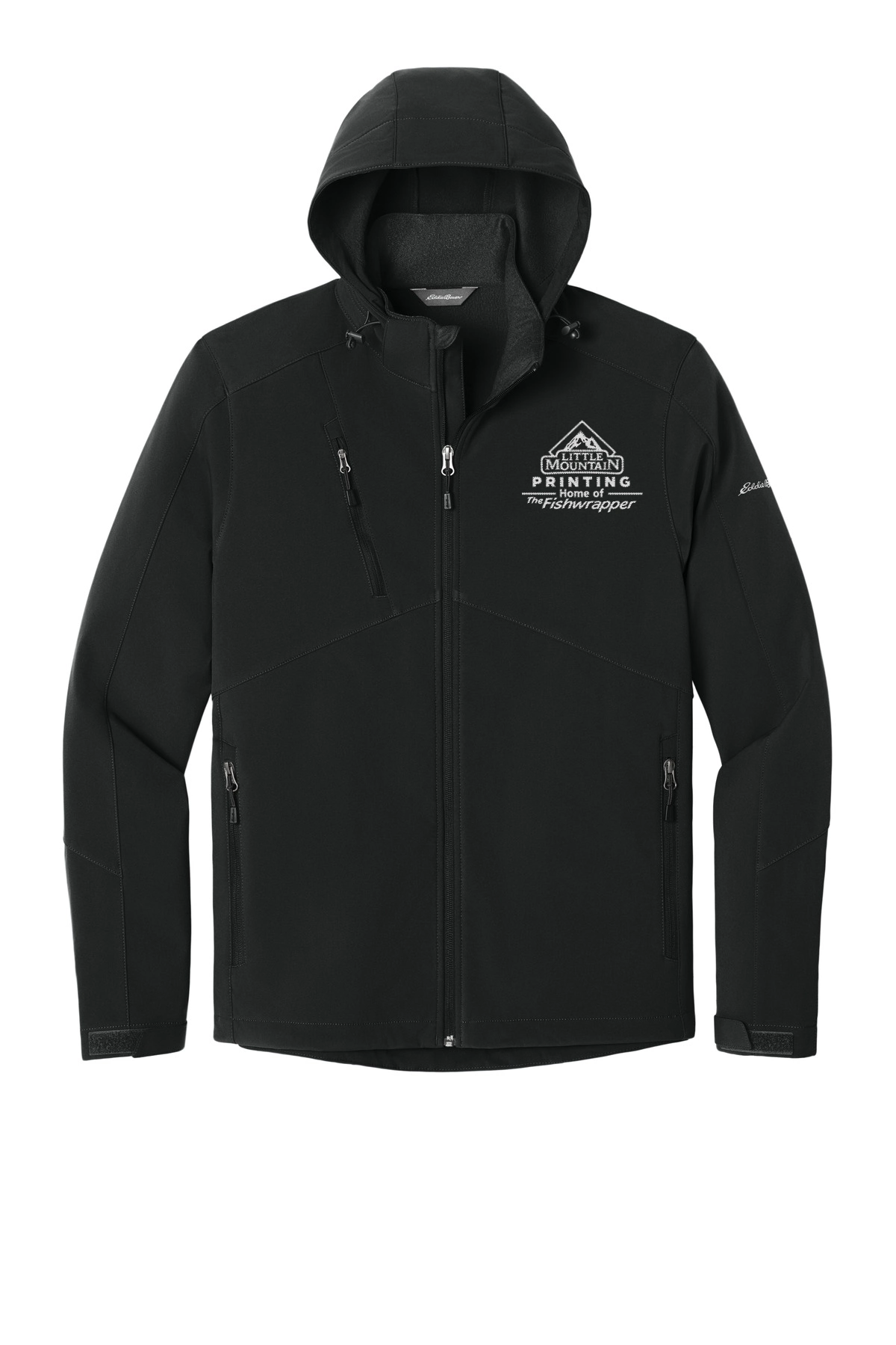 Variant Image for EB536 - Eddie Bauer® Hooded Soft Shell Parka - LMP - 1 Color - White - Website Little Mountain Printing