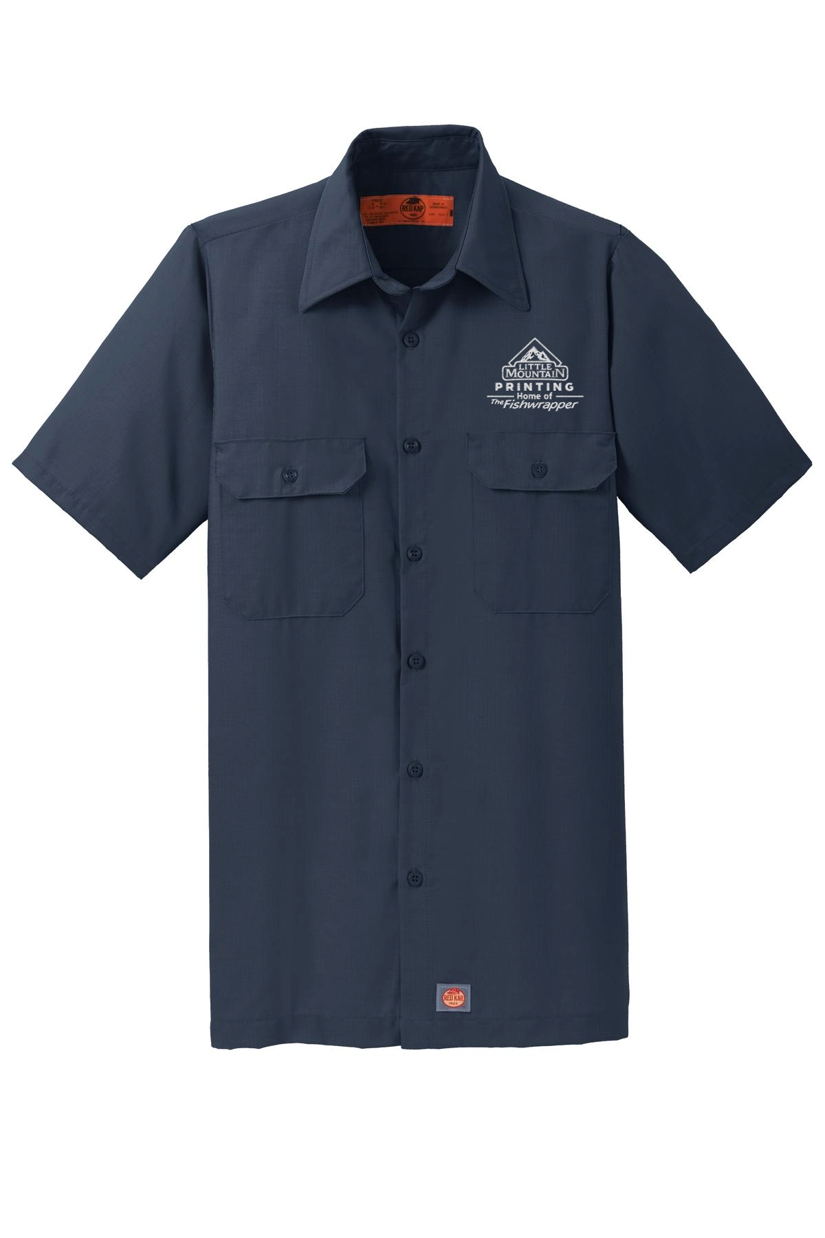 Variant Image for SY60 - Red Kap® Short Sleeve Solid Ripstop Shirt - LMP - 1 Color - White - Website Little Mountain Printing