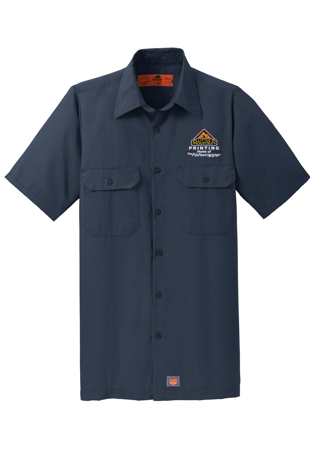 Variant Image for SY60 - Red Kap® Short Sleeve Solid Ripstop Shirt - LMP - 3-Color White - Website Little Mountain Printing