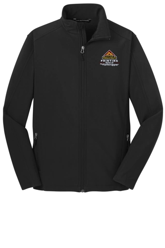 Variant Image for J317 - Port Authority® Core Soft Shell Jacket - LMP - 3 Color - Maroon,White,Gold - Website Little Mountain Printing