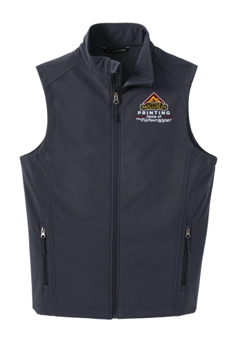 Variant Image for J325 - Port Authority® Core Soft Shell Vest. - LMP - 3 Color - Maroon,White,Gold - Website Little Mountain Printing