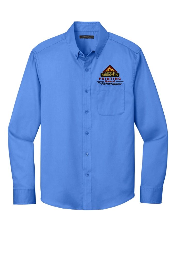 Variant Image for W808 - Port Authority® Long Sleeve SuperPro React™ Twill Shirt - LMP - 3-Color Black - Website Little Mountain Printing