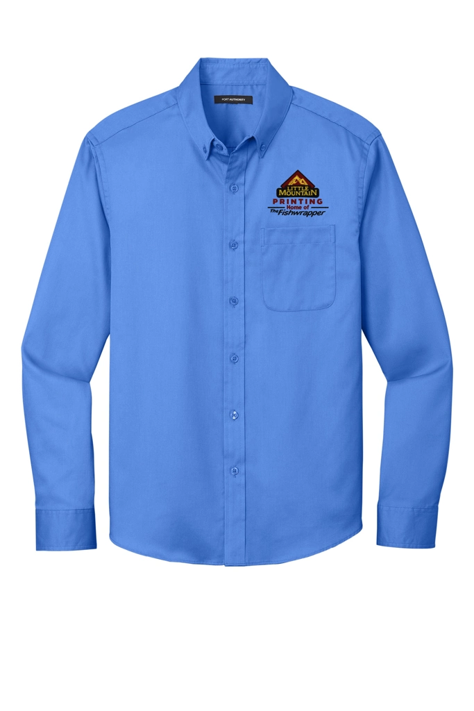 Variant Image for W808 - Port Authority® Long Sleeve SuperPro React™ Twill Shirt - LMP - 3-Color Black - Website Little Mountain Printing