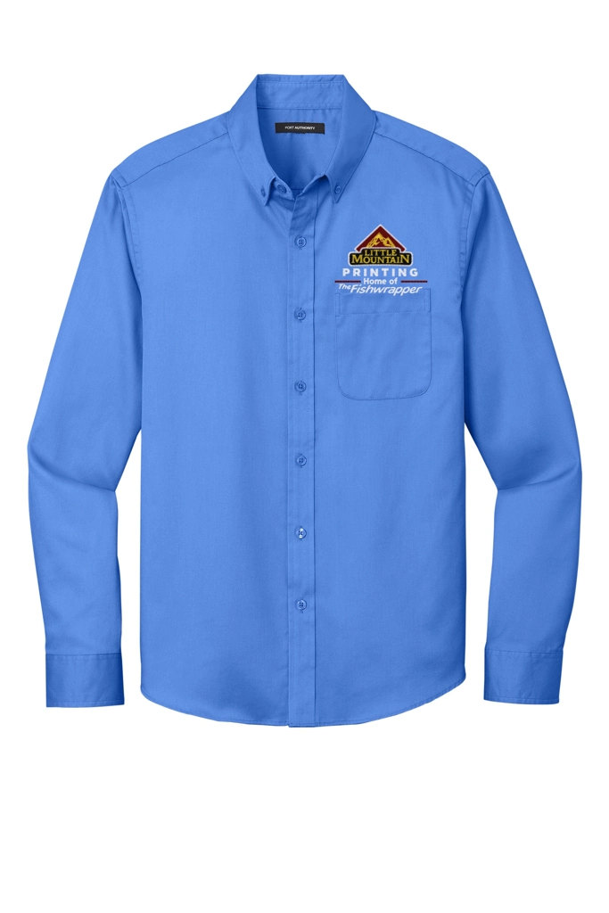 Variant Image for W808 - Port Authority® Long Sleeve SuperPro React™ Twill Shirt - LMP - 3-Color White - Website Little Mountain Printing