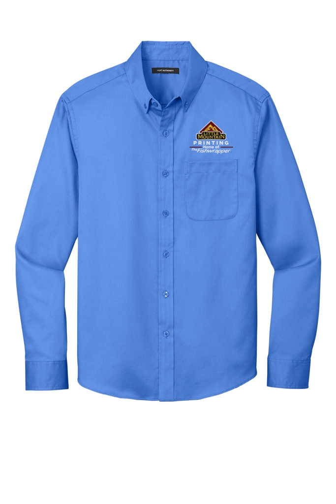 Variant Image for W808 - Port Authority® Long Sleeve SuperPro React™ Twill Shirt - LMP - 3-Color White - Website Little Mountain Printing