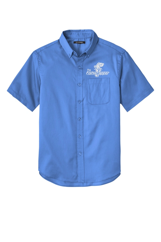 Variant Image for W809 - Port Authority® Short Sleeve SuperPro React™Twill Shirt - FW - 1 Color White - Website Little Mountain Printing