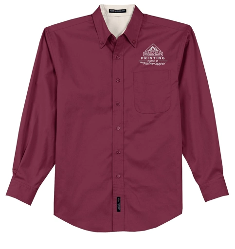 Variant Image for TLS608 - Port Authority® Tall Long Sleeve Easy Care Shirt - LMP - 1 Color - White - Website Little Mountain Printing