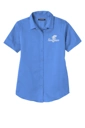 Variant Image for LW809 - Port Authority® Women's Short Sleeve SuperPro React ™ Twill Shirt - FW - 1 Color White - Website Little Mountain Printing