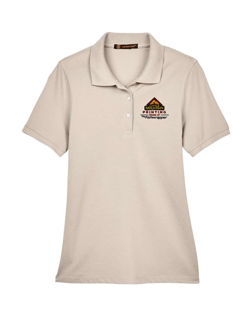 Variant Image for M265W - Harriton Women's Easy Blend Polo - LMP - 3-Color Black - Website Little Mountain Printing