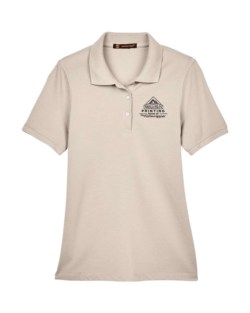 Variant Image for M265W - Harriton Women's Easy Blend Polo - LMP - 1 Color - Black - Website Little Mountain Printing