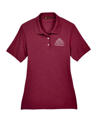 Variant Image for M265W - Harriton Women's Easy Blend Polo - LMP - 1 Color - White - Website Little Mountain Printing