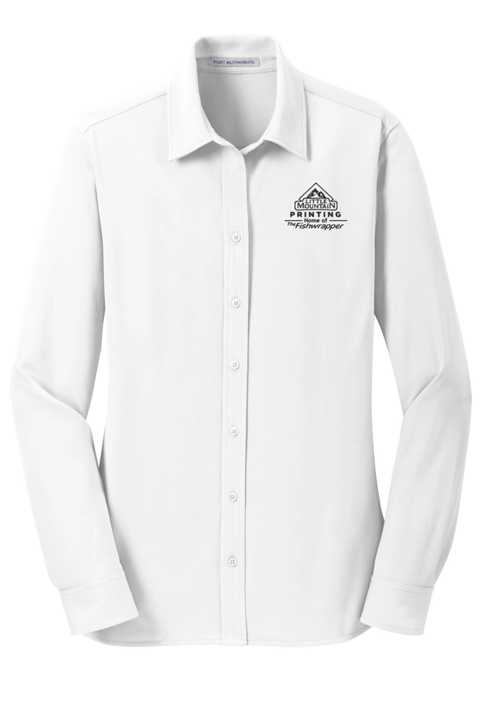 Variant Image for L570 - Port Authority® Women's Dimension Knit Dress Shirt - LMP - 1 Color - Black - Website Little Mountain Printing