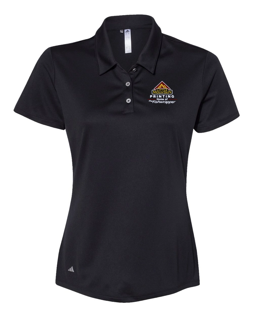Variant Image for A231 - Adidas Women's Performance Polo - LMP - 3-Color White - Website Little Mountain Printing