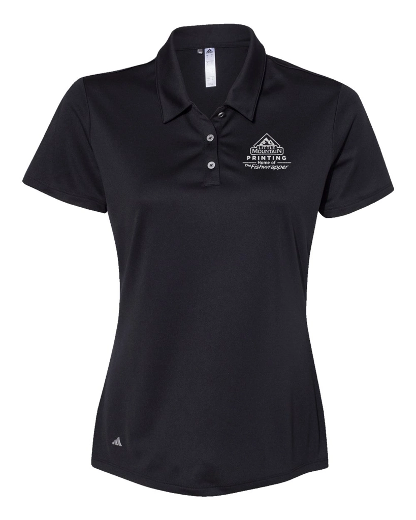 Variant Image for A231 - Adidas Women's Performance Polo - LMP - 1 Color - White - Website Little Mountain Printing