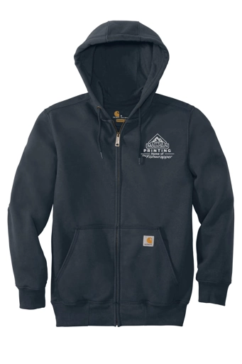 Variant Image for CT100614 - Carhartt® Rain Defender® Paxton Heavyweight Hooded Zip-Front Sweatshirt - LMP - 1 Color - White - Website Little Mountain Printing
