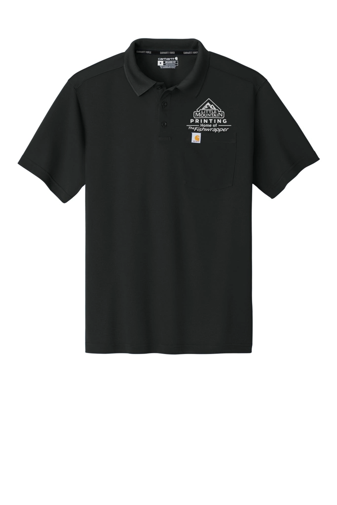 Variant Image for CT106880  - Carhartt Force® Snag-Resistant Pocket Polo - LMP - 1 Color - White - Website Little Mountain Printing