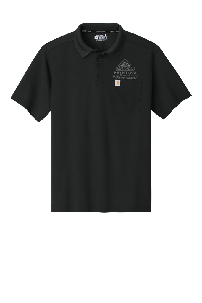 Variant Image for CT106880  - Carhartt Force® Snag-Resistant Pocket Polo - LMP - 1 Color - Tone on Tone - Website Little Mountain Printing