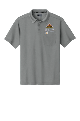 Variant Image for CT106880  - Carhartt Force® Snag-Resistant Pocket Polo - LMP - 3-Color White - Website Little Mountain Printing