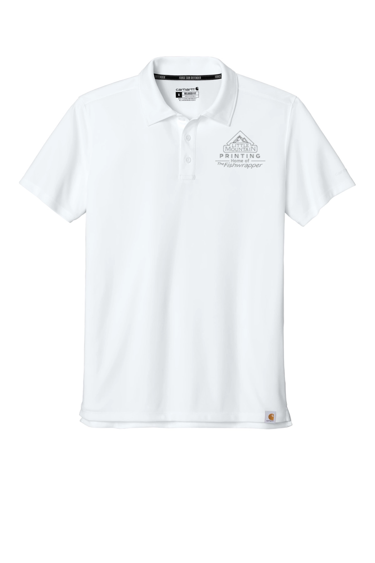 Variant Image for CT106899 - Carhartt Force® Sun Defender™ Polo - LMP - 1 Color - Tone on Tone - Website Little Mountain Printing