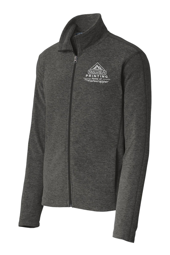 Variant Image for F235 - Port Authority® Heather Microfleece Full-Zip Jacket. - LMP - 1 Color - White - Website Little Mountain Printing