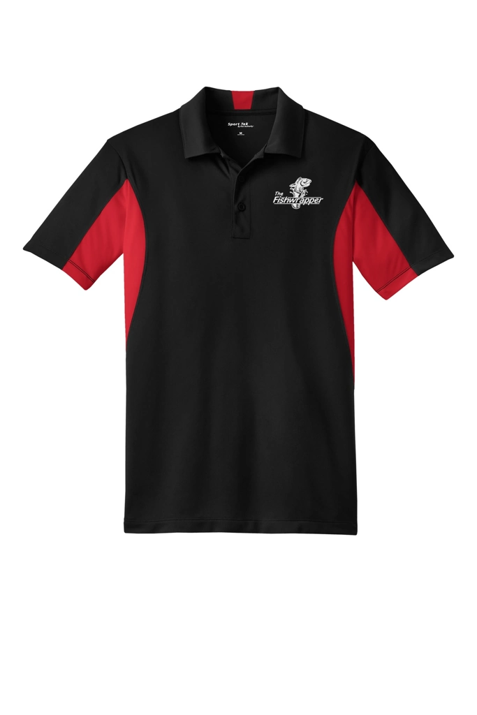 Variant Image for TST655 - Sport-Tek® Tall Side Blocked Micropique Sport-Wick® Polo - FW - 1 Color White - Website Little Mountain Printing