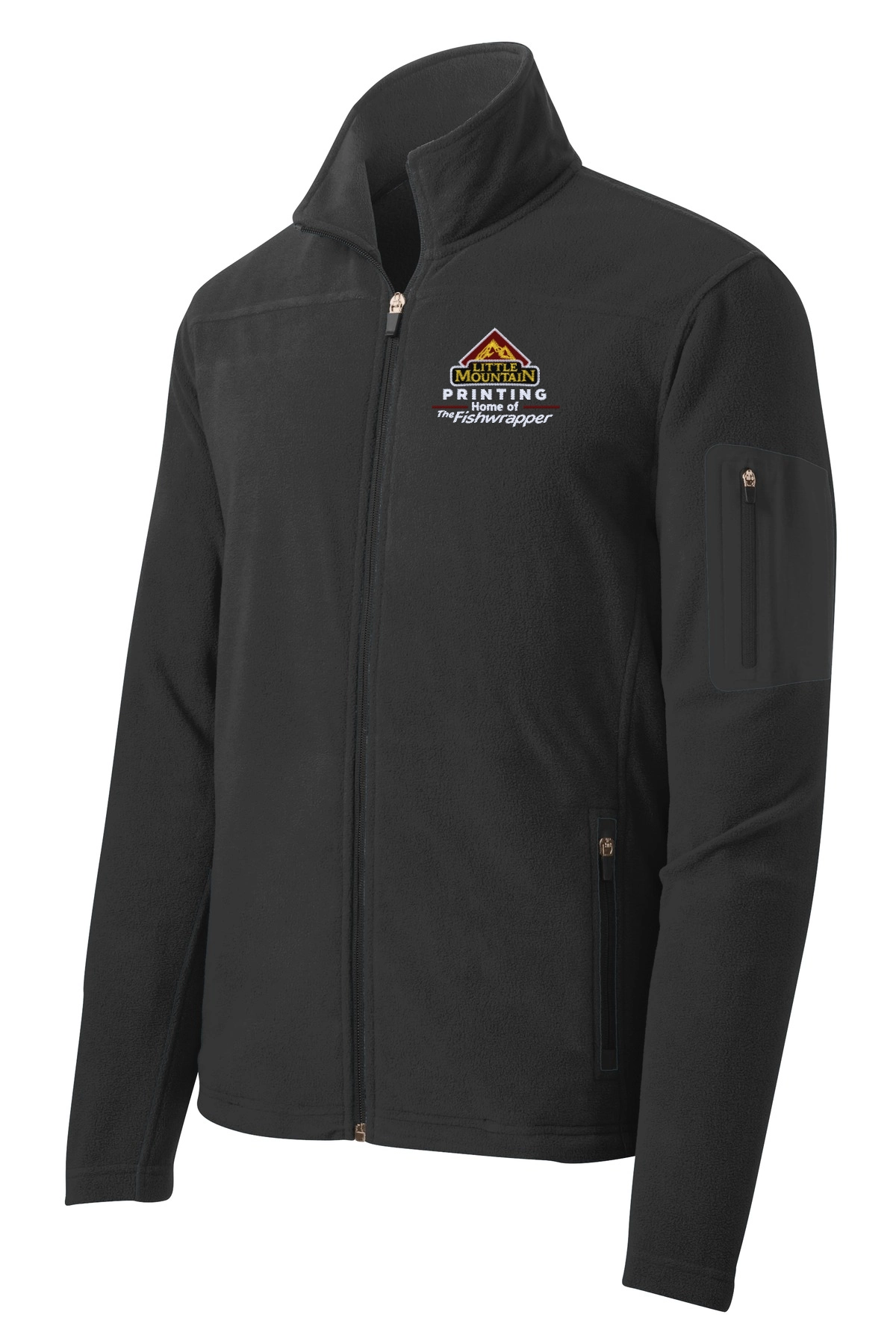 Variant Image for F233 - Port Authority® Summit Fleece Full-Zip Jacket. - LMP - 3 Color - Maroon,White,Gold - Website Little Mountain Printing