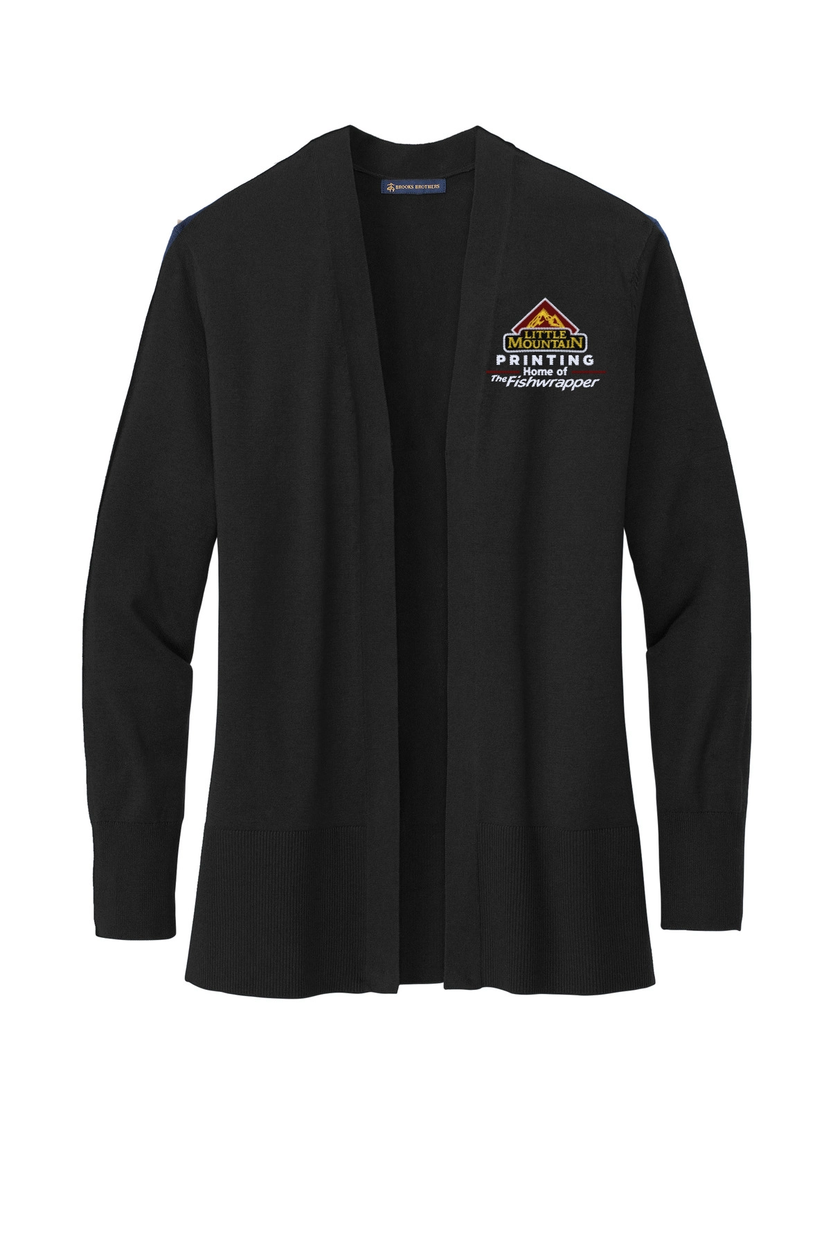 Variant Image for BB18403  - Brooks Brothers® Women’s Cotton Stretch Long Cardigan Sweater - LMP - 3-Color White - Website Little Mountain Printing