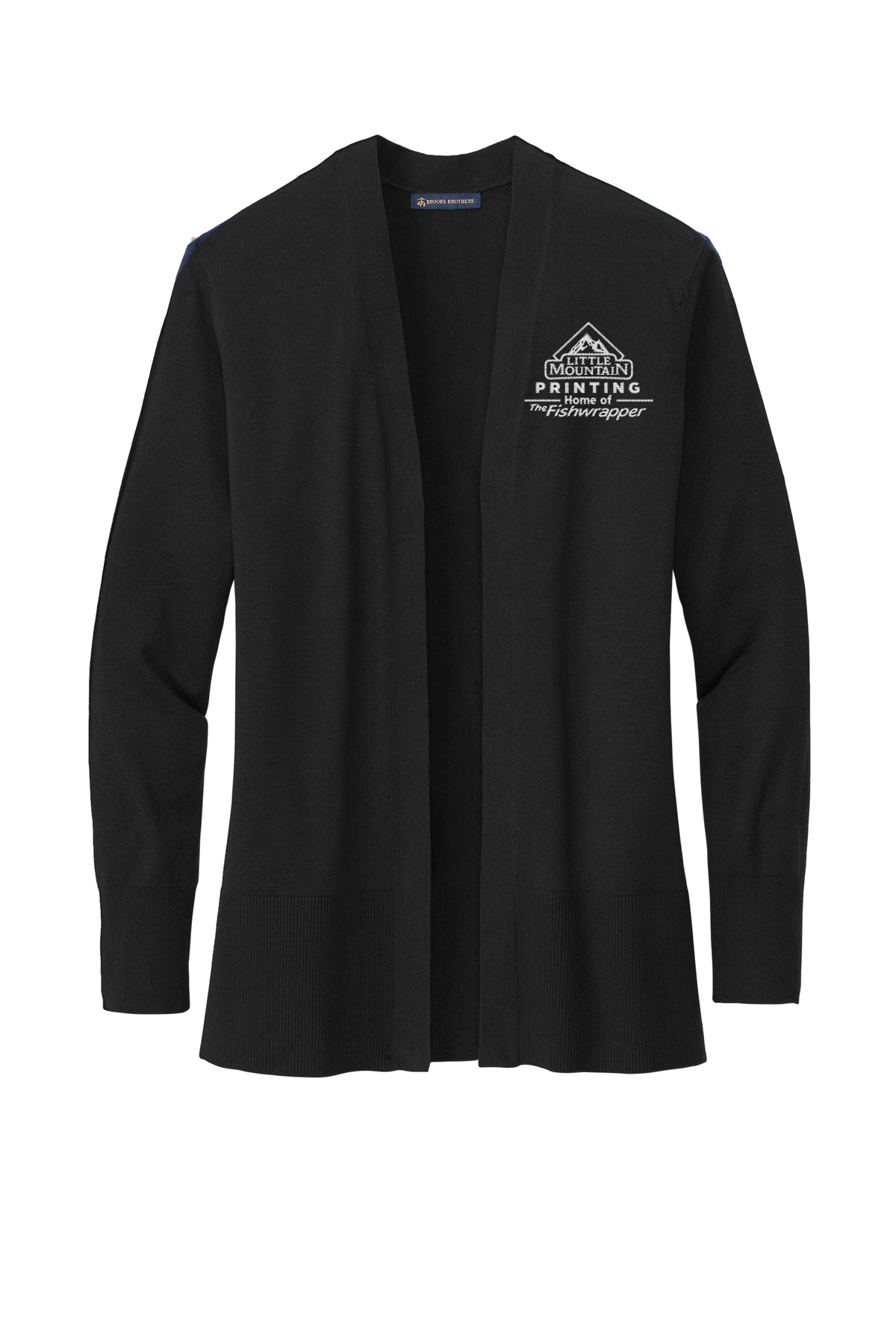 Variant Image for BB18403  - Brooks Brothers® Women’s Cotton Stretch Long Cardigan Sweater - LMP - 1 Color - White - Website Little Mountain Printing