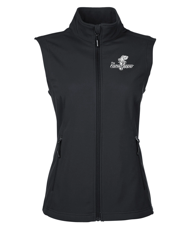 Variant Image for CE701W  - CORE365 Ladies' Cruise Two-Layer Fleece Bonded Soft Shell Vest - FW - 1 Color White - Website Little Mountain Printing